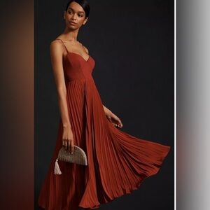 Anthropologie Elegant Pleated Dress
